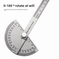 thumbnail image 4 of 10cm Solid Stainless Steel 180-Degree Angle Ruler - Half-Circle Protractor for Precise Woodworking & Engineering Measurements, Compact Durable Angle Gauge Tool with Accurate 0-180° Reading for, 4 of 6