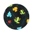 thumbnail image 3 of Tropical Frogs Palm Leaf 2-in-1 Foldable Picnic Blanket Tote Bag Shoulder Handbag, Large Circular Outdoor Mat for Beach Camping Park, 3 of 5