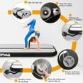 thumbnail image 6 of Air mat Tumble Track 10ft 13ft 16ft 20ft Gymnastics Inflatable Tumbling mat 4in 8in Thickness for kids Home Use Gym Yoga Training Cheerleading with Electric Air Pump Carry Bag, 6 of 9