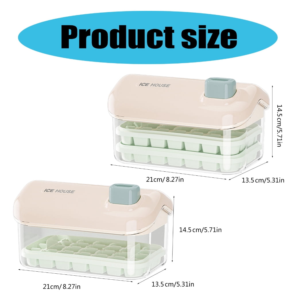 BQBQERT Multipurpose Ice Maker Storage Container Practical Ice Cube Maker with Lid 28/56Grids Ice Tray for Clean Ice Cube
