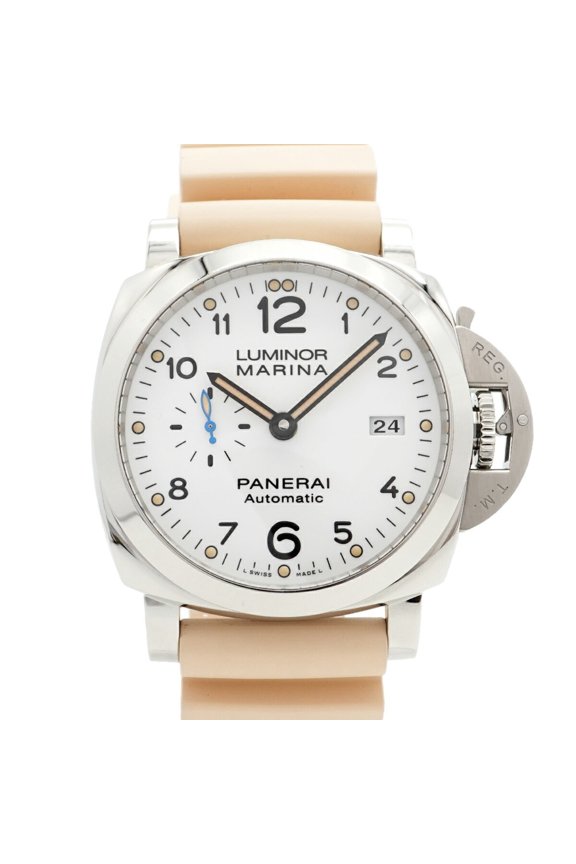 Pre-Owned Officine Panerai Luminor Marina PAM01499 White Dial Men's Watch