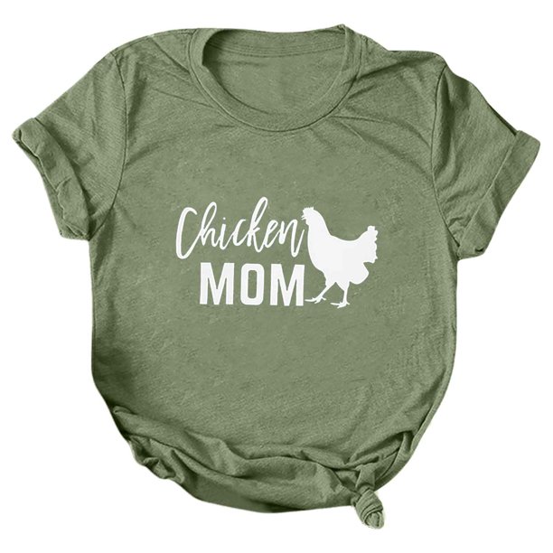 Gibobby Playera de Manga Corta con Cuello Redondo Mujeres Casual Impresión Mangas Cuello Redondo Camiseta Suelta Blusa Tops(Verde,G)