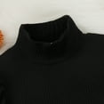 thumbnail image 6 of EnJoCho Cute Crop Teen Girl Toddler Girls Long Sleeve Ribbed Knitted Turtleneck T Shirt Tops Plaid Prints Bow Tie Skirt Outfits Little Girl Summer Trendy Clothing Set 6-12 Months, 6 of 8