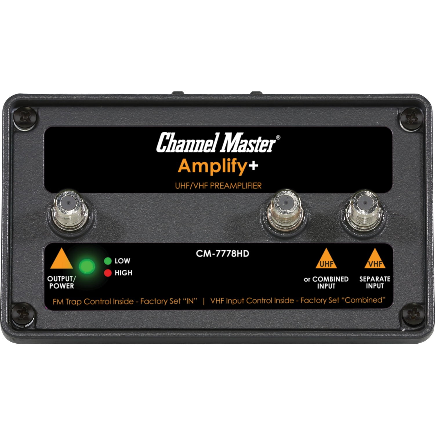 Channel Master CM7778HD Amplify+ Adjustable Gain Antenna Preamp for