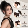 thumbnail image 5 of Gixusil Black Messy Bun Hair Piece Updo Synthetic Tousled Ponytail Hairpieces Scrunchies Bun Extensions for Girls Women, 5 of 8