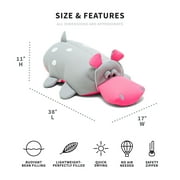 Big Joe Pool Petz Large Hippo Animal Pool Toy Float, Hippo Shape Mesh, 3 feet