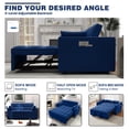 thumbnail image 4 of DEALTOPS Loveseat Convertible Pull Out Sleeper Sofa Bed, Blue, 4 of 7