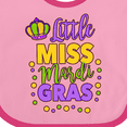 thumbnail image 4 of Inktastic Little Miss Mardi Gras with Crown and Dots Girls Baby Bib, 4 of 4