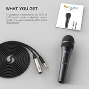 FIFINE K6 Wired Karaoke Microphone with 14.8ft Cable, Handheld Speaker Microphone with On/Off Switch, 6.35mm Jack, Dynamic Mic for Singing, Speech