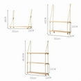 thumbnail image 3 of Wooden Floating Shelves Wall Plant Storage Rope Decor 1/2/3Tier Home Living Room, 3 of 5