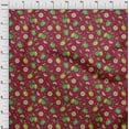 thumbnail image 3 of oneOone Viscose Jersey Bright Crimson Red Fabric Lemon Vegetable Craft Projects Decor Fabric Printed By The Yard 60 Inch Wide, 3 of 5