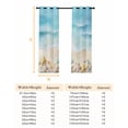 thumbnail image 6 of Blue Waves Blackout Curtains for Bedroom, Summer Beach Starfish Coastal Nautical Ocean Thermal Insulated Kitchen Drapes with Grommets, Light Blocking Window Treatment, 2 Panels 42" x 54", 6 of 7