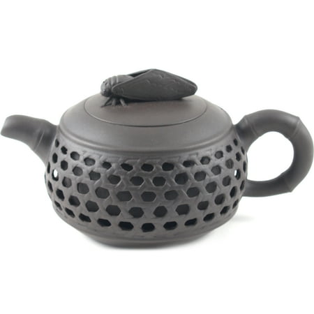 

Brown Basket Weave Yixing Clay 9 Ounce Teapot