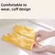 thumbnail image 5 of Guantes para lavar platos forrados con terciopelo de PVC | Guantes de goma impermeables engrosados para limpieza | Guantes de cocina domésticos resistentes al frío/calor | Diseño de dobladillo con, 5 of 8