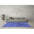 thumbnail image 3 of Ahgly Company Indoor Square Oriental Blue Industrial Area Rugs, 3' Square, 3 of 4
