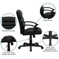 thumbnail image 6 of Flash Furniture Mid-Back Black LeatherSoft Swivel Task Office Chair with Arms, 6 of 12
