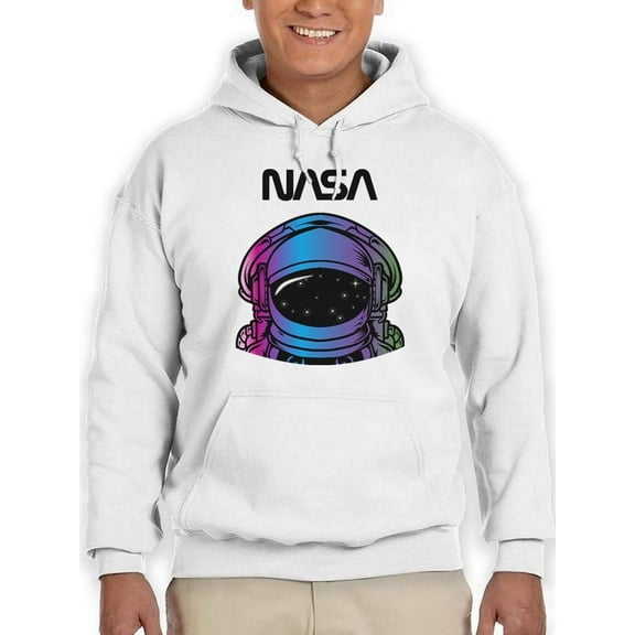 NASA Nasa Astronaut Gazing Space Hoodie Men -NASA Designs, Male XX-Large