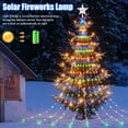 thumbnail image 5 of Solar Five-Pointed Star Waterfall Light Waterproof Fairy lights Christmas Tree Decor For Garden Party New year's eve Decorations, 5 of 8