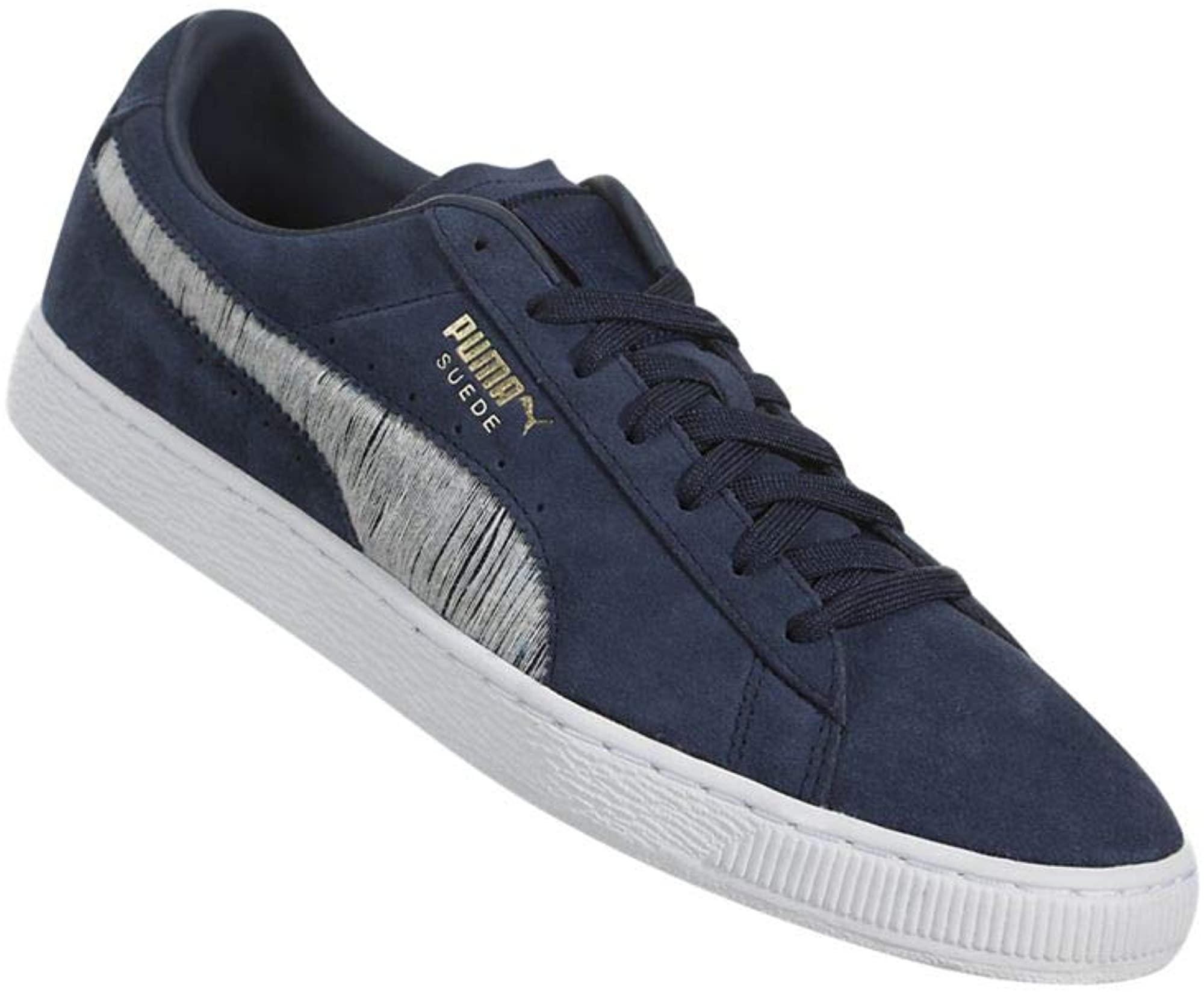 puma suede ripped denim