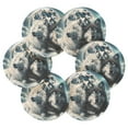 thumbnail image 2 of Wolves Lying under Moonlight Coasters with Holder for Coffee Table 6 Pcs Drink Coaster Sets Absorbent for Home Decor 4 inch, 2 of 7