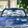 thumbnail image 4 of ALAZA Irises Flowers Windshield Sun Shade Car Foldable Sun Visor Block UV Rays Protector 53"x23.5", 4 of 8