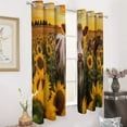 thumbnail image 2 of Blackout Curtains for Bedroom Farm Cows Full Room Darkening Grommet Curtains for Living Room,Thermal Insulated Ombre Drapes, 2 of 7