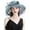 Blue, variant on Organza Church Hats for Women,Big Brim Sun Hats,Fascinator Bridal Tea Party Wedding Hat
