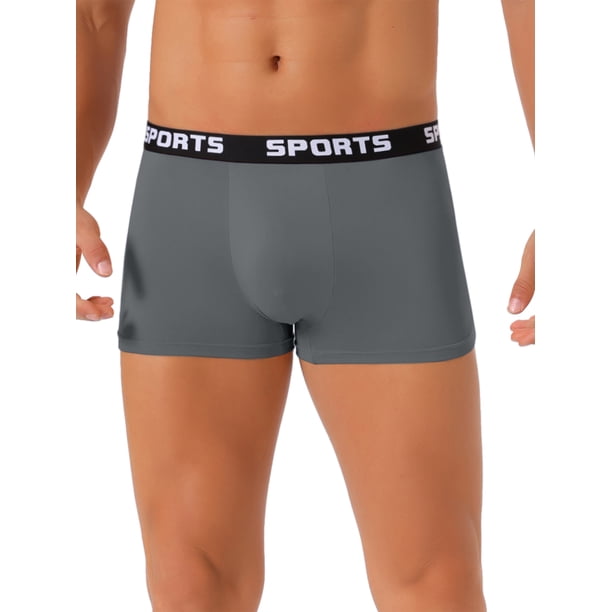 INSPIRAR CHIC Día del Padre Ropa Interior Boxer Breve para Hombre Ligera de Pierna Corta Stretch 34 Gris Oscuro