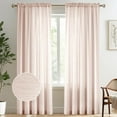 thumbnail image 1 of Cortinas Melodieux, color rosa claro, semitransparentes, 244 cm de alto, para sala de estar, 1 of 9