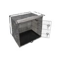thumbnail image 6 of Abstract Art Dog Crate Cover, Geometric Shapes Forming Spiral Hexagon Contours Along Triangles Modern, Easy to Use Pet Kennel Cover Small Dogs Puppies Kittens, 7 Sizes, Slate Blue Grey, by Ambesonne, 6 of 6