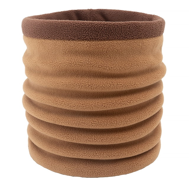Sonducket Bufanda de cuello de bloque de color de invierno cálido regalo de calentador de bucle de cara de ciclismo al aire libre para mujeres y hombres Accesorios de disfraces Caqui+Café