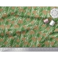 thumbnail image 3 of Soimoi Green Poly Georgette Fabric Dot & Flower Hand Drawn Print Sewing Fabric BTY 52 Inch Wide, 3 of 3