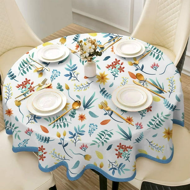 Miffrank Spring Floral Tablecloth Wildflower Tablecloth for Picnic