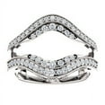 thumbnail image 3 of FB Jewels 14k White Gold Polished 1/2 Diamond Ring Guard Size 7, 3 of 3