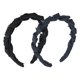 thumbnail image 1 of Accesorios para el cabello de diadema de mezclilla con dientes, 2 piezas, negro y azul, 1 of 5