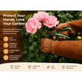 thumbnail image 2 of Long-Gardening-Gloves for Women/Men - Thorn Proof Cowhide Leather Rose/Blackberry Pruning Heavy Duty Gloves Thick Palm Gauntlet Garden Work Gloves with Forearm Protection (Brown-X-Large), 2 of 8