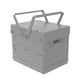 thumbnail image 2 of Cesta de picnic para acampar al aire libre, organizador multiusos para maletero de coche con asa Gris, 2 of 9