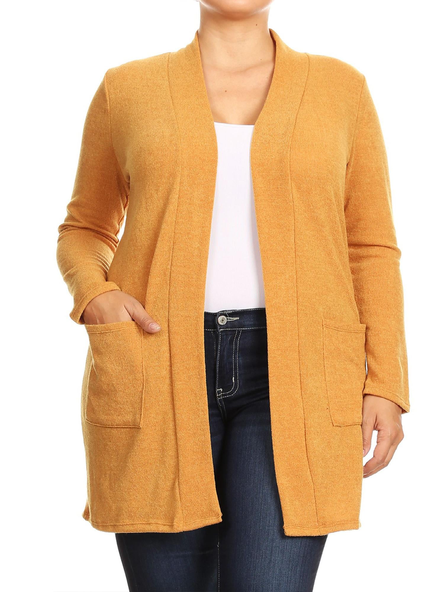 plus size orange cardigan