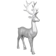 Universal Statues Standing Stag Reindeer Outdoor Christmas Statue - 71 - Silver