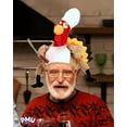 thumbnail image 7 of PMU Thanksgiving Plush Chef Turkey Hat Party Costume Accessories Plush Chef Turkey Hat (12/Pkg) Pkg/1, 7 of 7