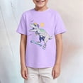 thumbnail image 2 of TOWED22 Kids Boys Graphic Tees Short Sleeve Crew Neck T-Shirts Funny Print Summer Casual Tops(Light Purple,9-10 Y), 2 of 4