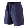 thumbnail image 3 of FAWUUDO Men's Sport Shorts Plus Size Elastic Waist Drawstring Summer Casual Outdoor Workout Bermuda Shorts with Zipper Pocket M-5XL Navy, 3 of 8
