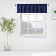 thumbnail image 3 of 2 Pack Waterproof Waffle Weave Window Valances - Textured Modern Café Curtains for Kitchen or Bathroom - Rod Pocket, Easy Care, Water Resistant, Privacy Short Curtain, High-Quality Polyester, 60" x 15, 3 of 6