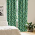 thumbnail image 3 of Ambesonne Botanical 4-Panel Curtains, Tropical Tree Spring Art, 56"x84", Yellow Green Dark Teal, 3 of 4