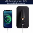 thumbnail image 2 of Lámpara de pared LED, lámpara de lectura para mesita de noche con interruptor, puerto de carga USB, lámpara de ambiente de dormitorio con punto ajustable (13W 3000k) negro, 2 of 4