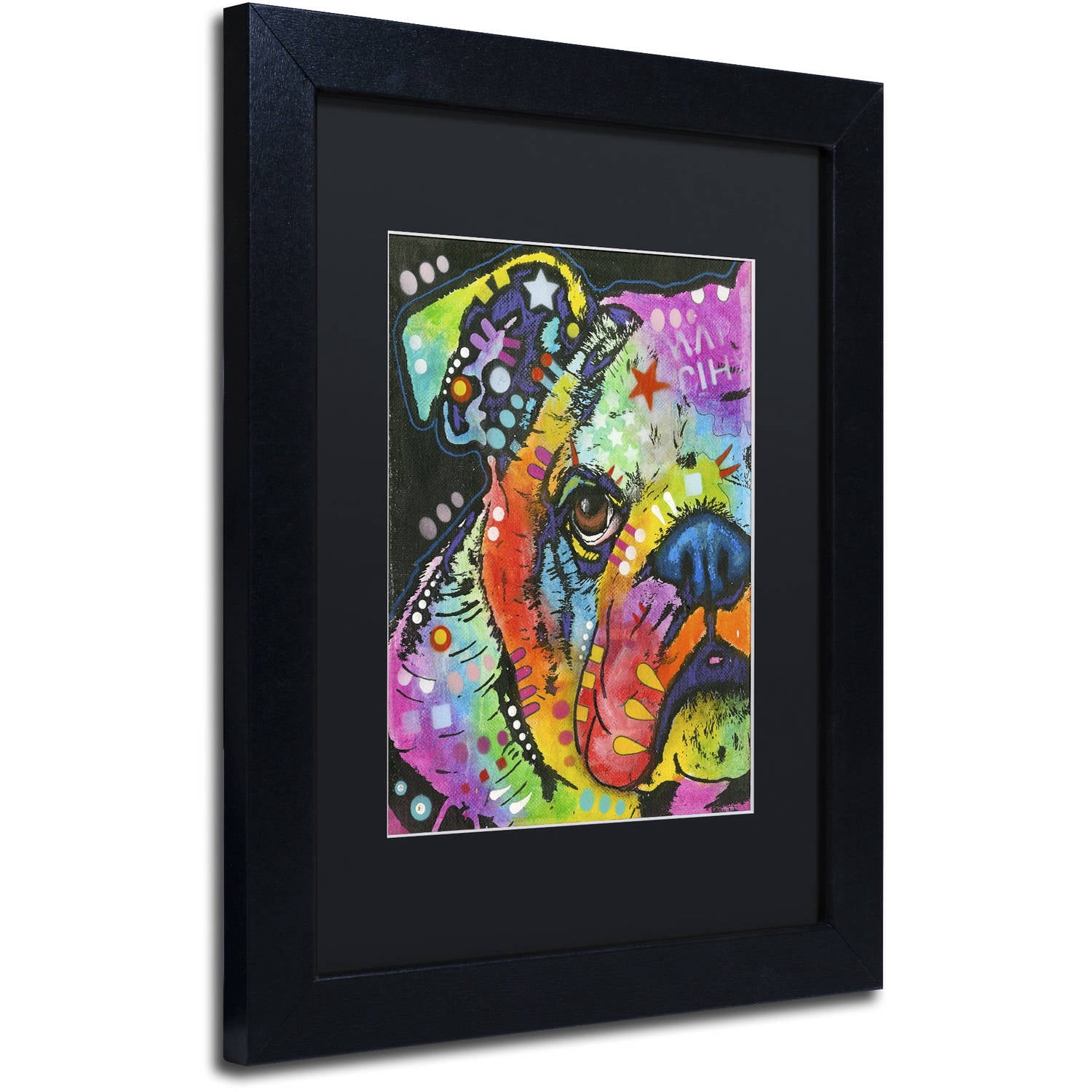 Trademark Fine Art "What you lookin at" Canvas Art by Dean Russo, Black Matte, Black Frame