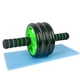 thumbnail image 4 of FELTECHELECTR Rodillo abdominal de 3 ruedas con mango de esponja antideslizante, herramienta de entrenamiento con esterilla de yoga para fitness (verde), 4 of 6