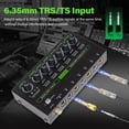 thumbnail image 4 of 6 Channel Stereo Sound Mixer, Audible Mixer 1/4 TRS TS Keyboards Line Mixer for Studio, 4 of 7