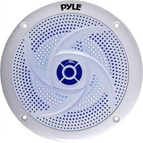 Pyle 160-Watt 2 Way 8 Inch Marine Speakers - LED Light: Blue Illumination, Water-Resistant (WHITE)