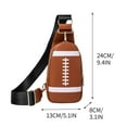thumbnail image 2 of Hovilon Shoulder Bag Chest Bag，Leather Print Sling Bag for Women,American Baseball Rugby Sports Chest Bag,Men's Travel Crossbody Bag Sports Backpack, 2 of 5